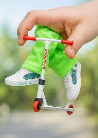 Фингер самокат скутер с одеждой и обувью wh_scooter фото