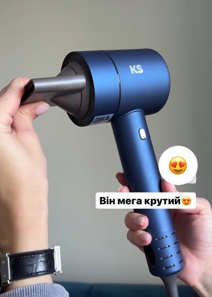 Фен для волосся Hair Dryer KS Airpo Синій 1600 вт з 4 режимами роботи ks1_blue фото