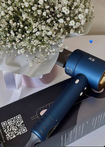Фен для волосся Hair Dryer KS Airpo Синій 1600 вт з 4 режимами роботи ks1_blue фото